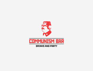 Communism style logo restaurant bar 