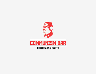 Communism style logo restaurant bar 