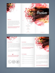 Abstract Trifold Brochure, Template or Flyer.