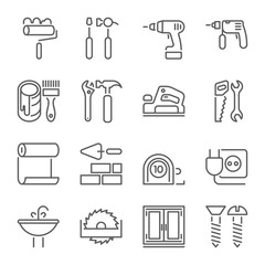 Outline web icons set