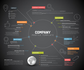 Vector Company infographic overview design template