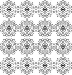 Abstract flowers pattern