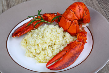 Risotto with lobster