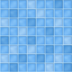 vector seamless background with blue mosaic tiles - 93898086