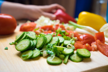 vegetables in the kitchen