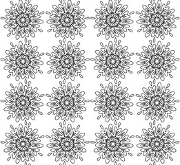 Abstract flowers pattern