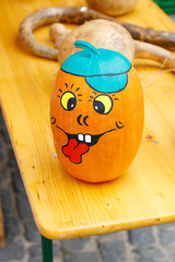 bunch of plump and juicy holiday pumpkins