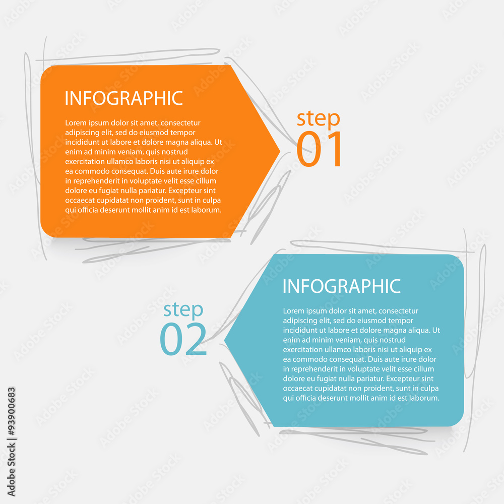 Wall mural vector colorful info graphics for your business presentations.
