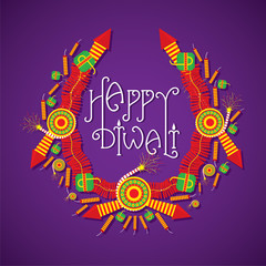 creative Big cracker sale banner design , happy diwali vector