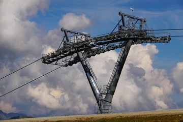 Cableway pole