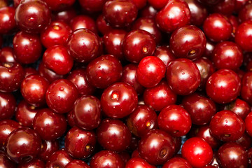 Background of many cherry berries