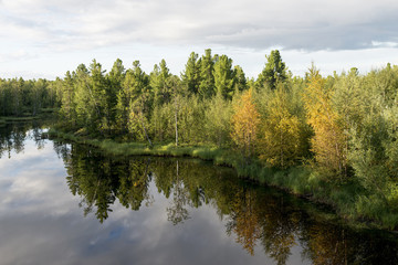 Scenic landscape of nature in Siberia