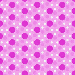 Pink and White Polka Dot Tile Pattern Repeat Background