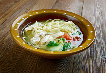 Uzbek chicken soup