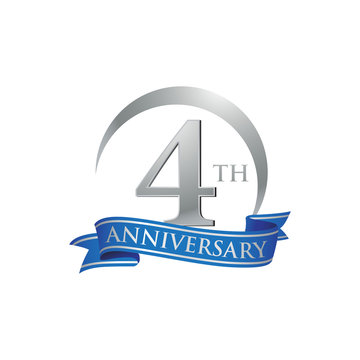 4th anniversary ring logo blue ribbon