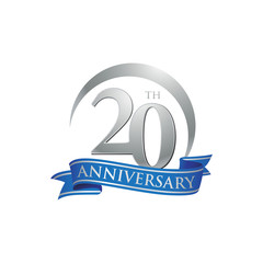 20th anniversary ring logo blue ribbon