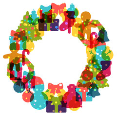 Merry Christmas and Happy New Year invitation card