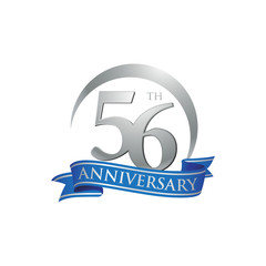 56th anniversary ring logo blue ribbon