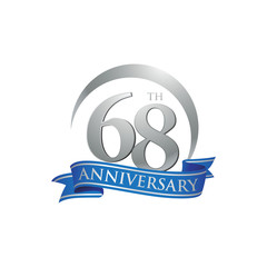 68th anniversary ring logo blue ribbon