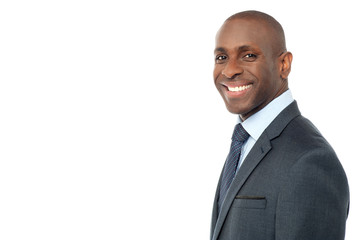 Classy smiling handsome businessman