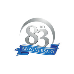 83rd anniversary ring logo blue ribbon