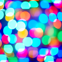 Christmas lights bokeh background