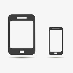 set of phone tablet in flat design