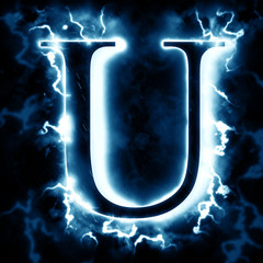 Lightning letter U © ornitozavr