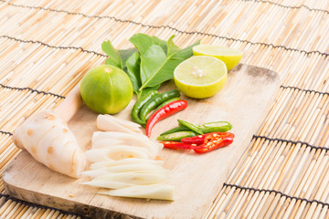 Thai Tom Yam soup herbs and spices