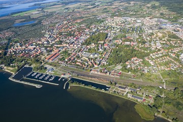 Obraz premium Aerial view of Gizycko