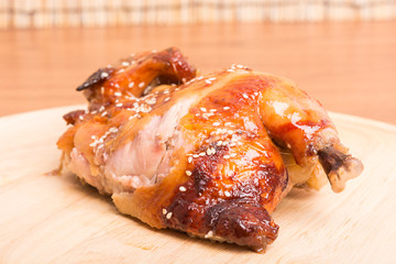 Whole roasted chicken dish