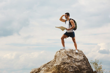 Hiker with a backpack