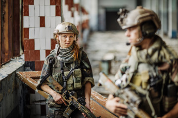 woman soldier member of ranger squad