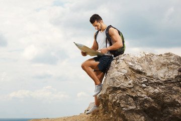 Hiker with a backpack