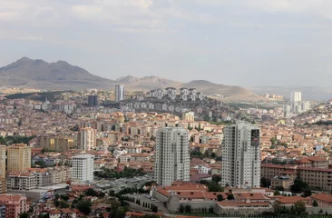 Rolgordijnen Ankara the capital of Turkey city houses and buildings © sheftime