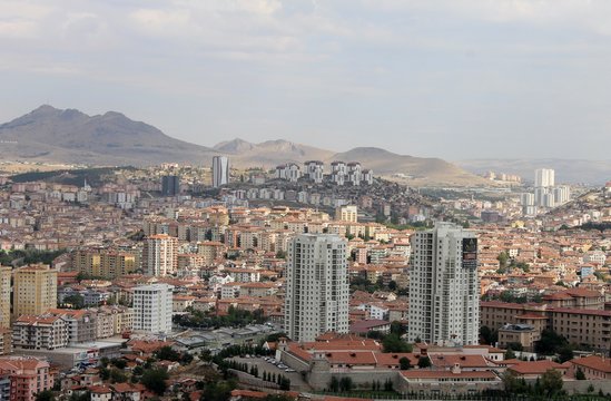 Ankara the capital of Turkey city houses and buildings