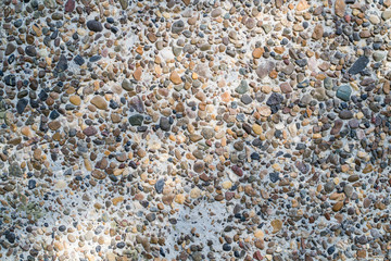the surface of small stones