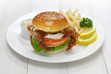 soft shell crab sandwich, spider sandwich