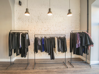 Interior of fashion clothing shop