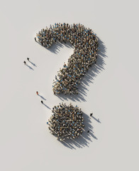 crowd as the question mark