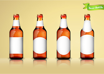 A vivid illustration of a beer bottle