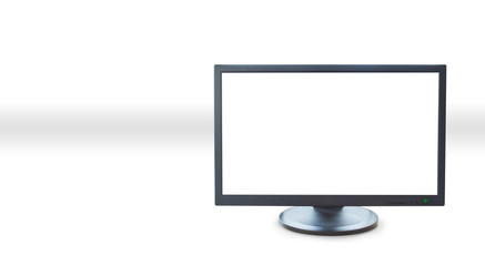 Stylish modern computer screen  with white space  on background