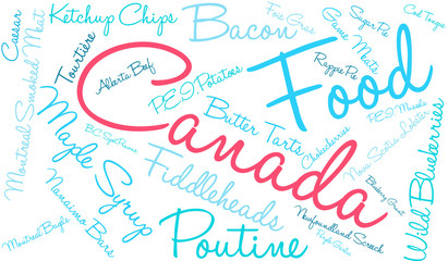 Canada Food Word Cloud