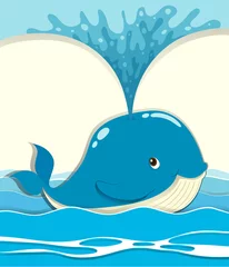 Dekokissen Wal spritzt Wasser raus © GraphicsRF