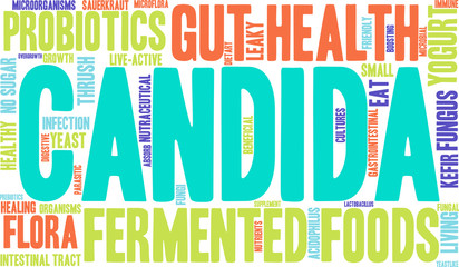 Naklejka premium Candida Word Cloud