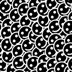 Funny faces seamless pattern.