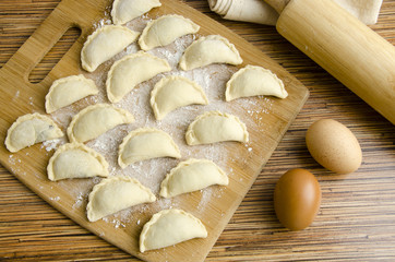 Dumplings with mushrooms