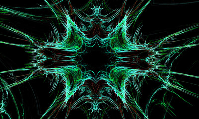  Fractal art background for creative design. Decoration for wallpaper desktop, poster, cover booklet. Abstract texture. Psychedelic. Print for clothes, t-shirt.