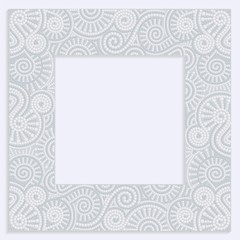 Square ornamental frame. Ornamental template with abstract background and place for your text