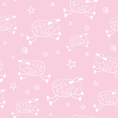 Baby shower cartoon pattern